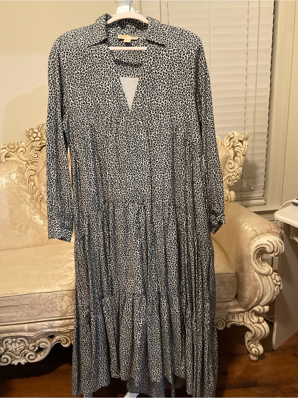 Michael Kors Black and White Tiered Maxi Dress - Picture 4 of 7